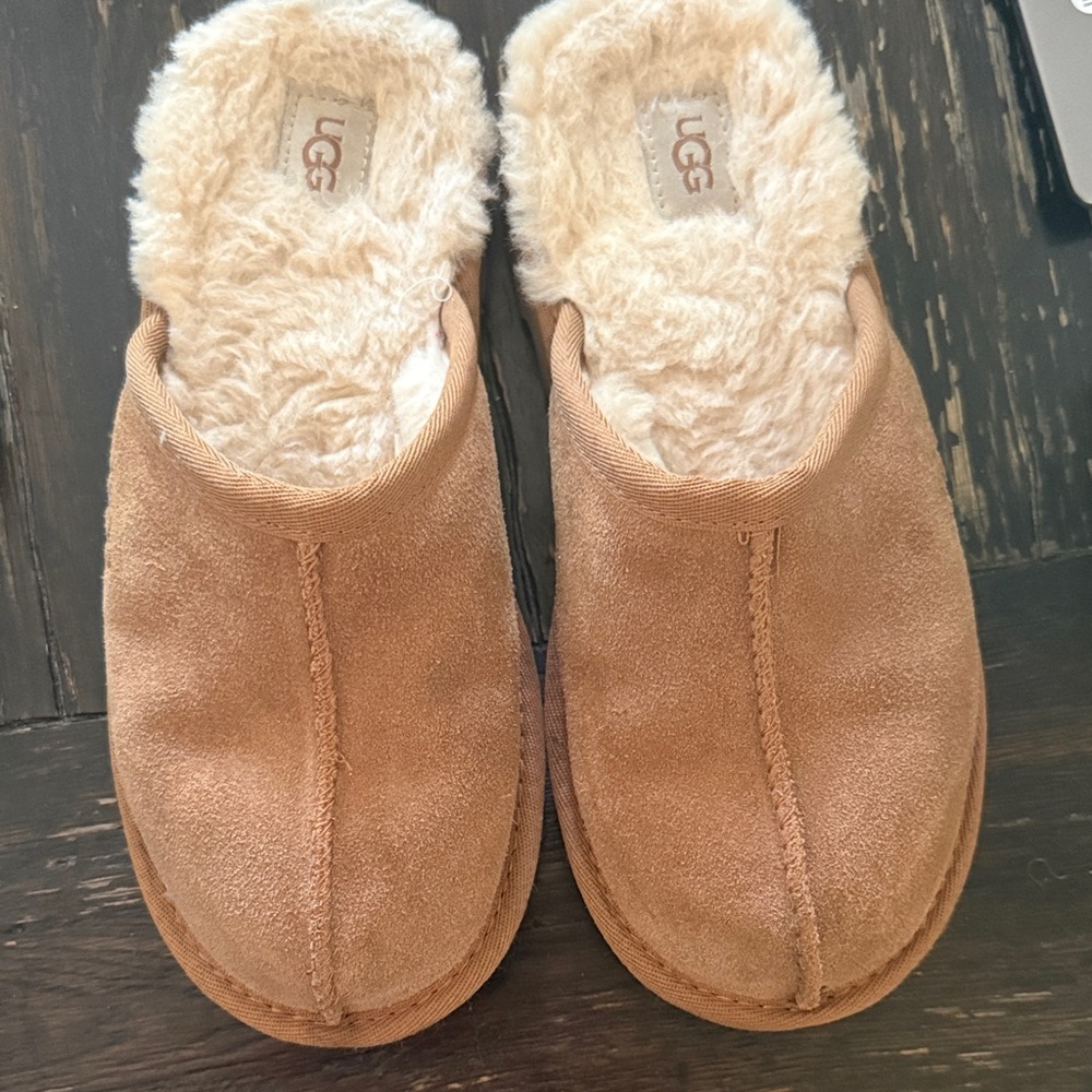 UGG Kids Brown Suede Slippers